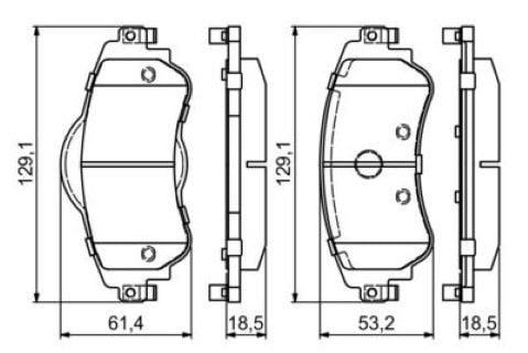 Citroen C4 1.4VTi 2010-2015 Bosch Ön Balata 25220