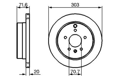 Chevrolet Captiva 2.0CDRi 2006-2013 Bosch Arka Disk 2 Adet