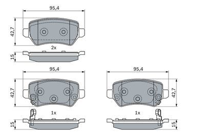 Kia Venga 1.6 2009-2013 Bosch Arka Balata NETPAR25779