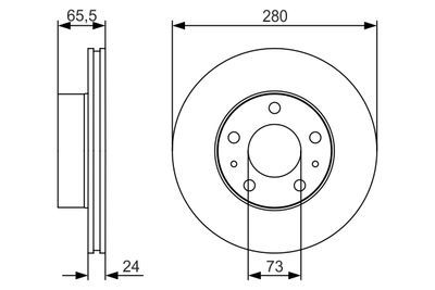 Citroen Jumper 2.2HDi 2011-2016 Bosch Ön Disk 280mm 2 Adet