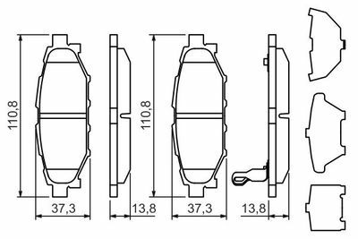 Subaru Legacy 2.0D 2007-2014 Bosch Arka Balata WVA24271