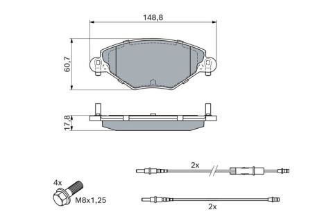Citroen C5 2.0 2001-2008 Bosch Ön Balata 23277