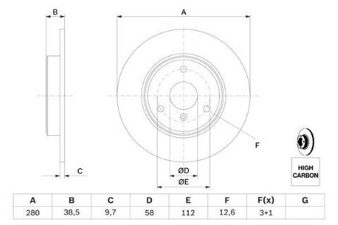 Smart Fortwo 1.0 2007-2008 Bosch Ön Disk 2 Adet