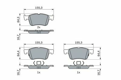 Ford Focus 4 1.5TDCi 2018-2025 Bosch Ön Balata NETPAR20556