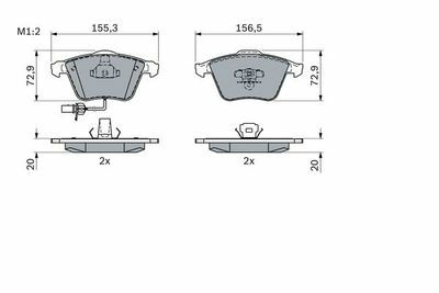 Audi A6 2.4 2004-2008 Bosch Ön Balata 23801
