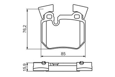 BMW 3 E90 330d 3.0 2008-2011 Bosch Arka Balata WVA24315