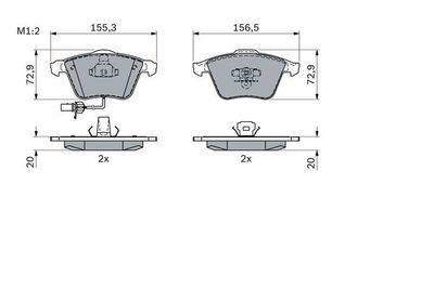 Seat Exeo 1.6 2009-2010 Bosch Ön Balata 23801