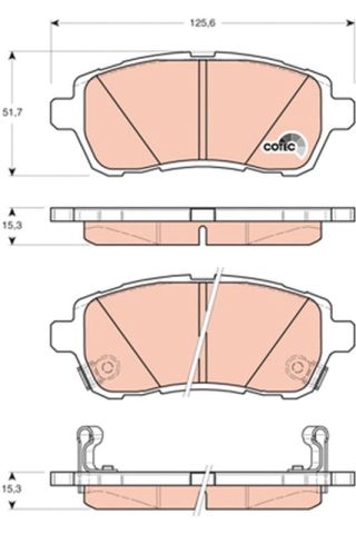 Ford Fiesta 1.6Ti-VCT	 2015-2017 TRW Ön Balata