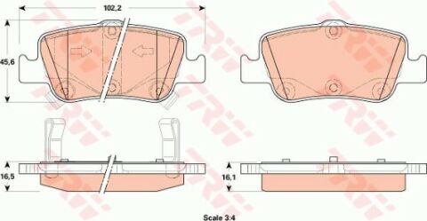 Toyota Auris E15 (06-12) 1.3 2008-2012 TRW Arka Balata NETPAR24664