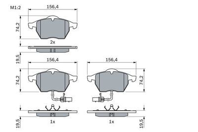 Seat Exeo 1.6 2009-2010 Bosch Ön Balata WVA20676