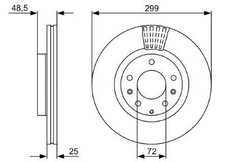 Mazda 6 2.0 2007-2012 Bosch Ön Disk 2 Adet