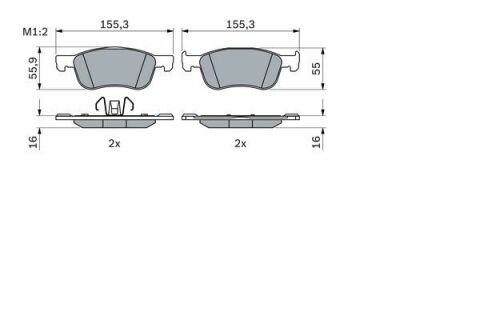 Ford Fiesta 1.0 2017-2025 Bosch Ön Balata 22748