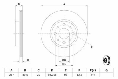 Alfa Romeo 145 1.7 1994-1997 Bosch Ön Disk 2 Adet