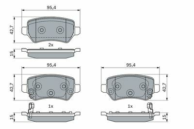 Opel Combo C 1.3CDTI 2004-2012 Bosch Arka Balata NETPAR25779