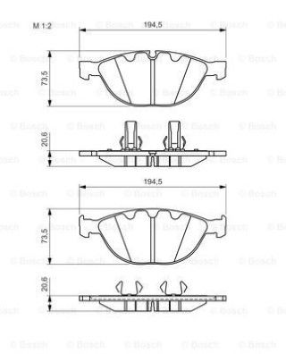 BMW 5 E60 535d 3.0 2004-2010 Bosch Ön Balata
