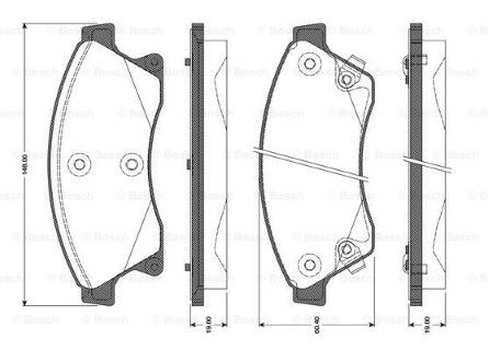 Chevrolet Aveo 1.4 2011-2013 Bosch Ön Balata 25031