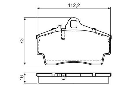 Porsche Cayman 3.4S 2005-2009 Bosch Arka Balata NETPAR21792