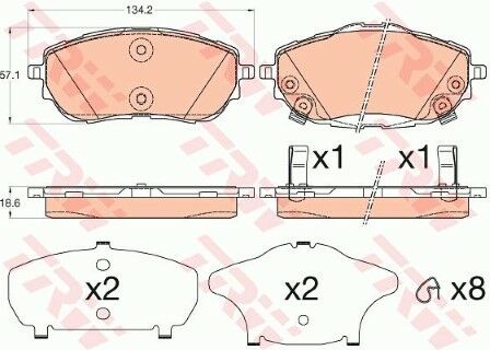 Toyota Auris 1.4D4D 2012-2016 TRW Ön Balata