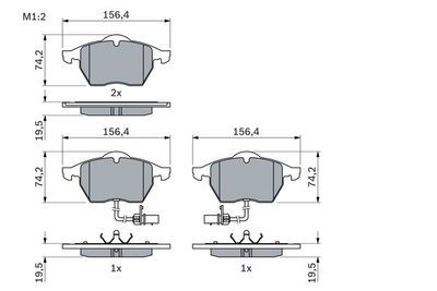 Volkswagen Passat 2.0 2001-2005 Bosch Ön Balata WVA20676