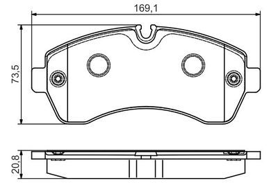 Volkswagen Crafter 2.0TDI 2015-2016 Bosch Ön Balata NETPARNET29200