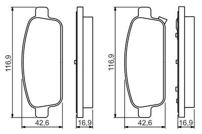Opel Astra J 1.3CDTI 2009-2016 Bosch Arka Balata NETPAR25096