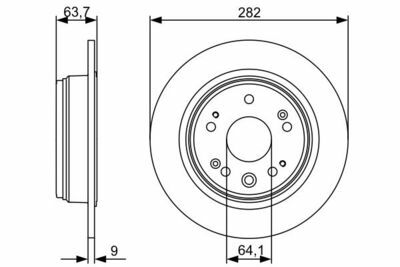 Honda CR-V 2.0 2002-2004 Bosch Arka Disk 2 Adet