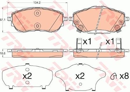 Toyota Corolla 1.4D4D 2013-2019 TRW Ön Balata