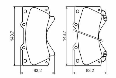 Toyota Hilux 2.5D4D 2011-2015 Bosch Ön Balata WVA24386