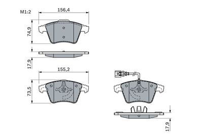 Volkswagen Caravelle T5 1.9TDI 2003-2009 Bosch Ön Balata NETPAR23749