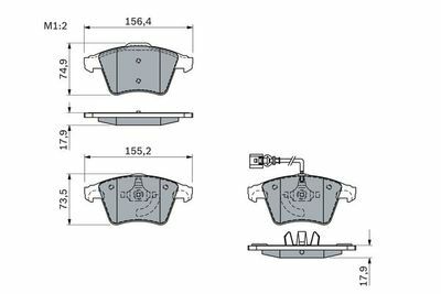 Volkswagen Caravelle T6 2.0TDI 2015-2019 Bosch Ön Balata NETPAR23749