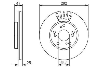 Honda Accord 1.8 1998-2003 Bosch Ön Disk 282mm 2 Adet