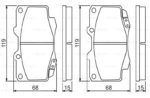 Toyota Hilux 2.5D4D 2011-2015 Bosch Ön Balata