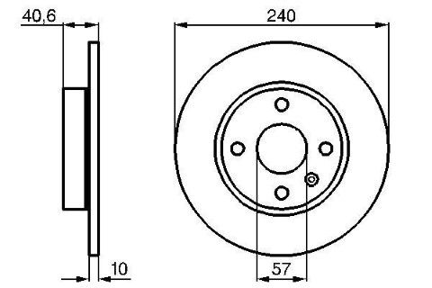 Opel Combo C 1.7CDTI 2004-2011 Bosch Arka Disk 2 Adet