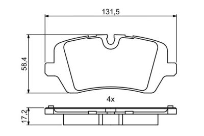Land Rover Range Rover Sport 3.0SDV6 2013-2017 Bosch Arka Balata 25720