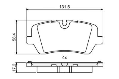 Land Rover Range Rover Sport 3.0SDV6 2013-2017 Bosch Arka Balata 25720