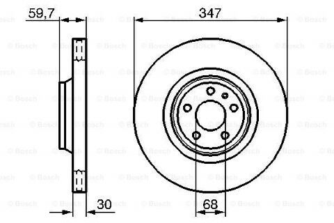 Audi A6 2.0TFSI 2005-2011 Bosch Ön Disk 2 Adet