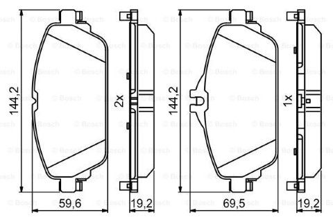 Mercedes C Serisi (205) C200d 1.6 2018-2024 Bosch Ön Balata 22032