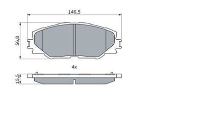 Toyota RAV4 2.0D4D 2012-2015 Bosch Ön Balata NETPAR27337