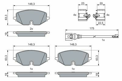 Seat Leon 1.0TSI 110 2020-2025 Bosch Ön Balata 148mm