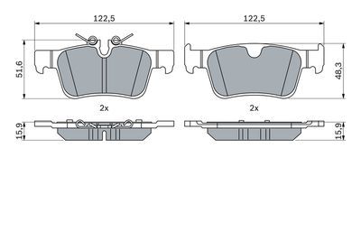 Volvo S90 2.0 D4 2016-2018 Bosch Arka Balata NETPAR22568