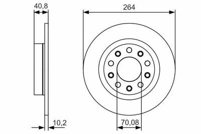 Alfa Romeo Giulietta 1.4TB 2010-2018 Bosch Arka Disk 2 Adet