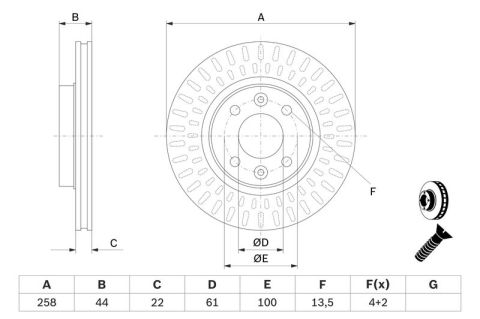 Renault Clio 3 1.6 2005-2011 Bosch Ön Disk 258mm 2 Adet