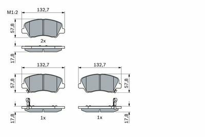 Hyundai i30 1.6GDI 2011-2017 Bosch Ön Balata NETPAR25348