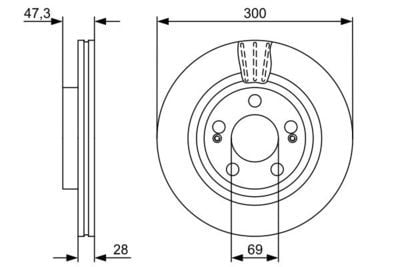 Hyundai i30 1.6GDI 2011-2017 Bosch Ön Disk 300mm 2 Adet