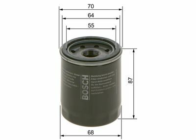 Mitsubishi Carisma 1.8GDI 1997-2003 Bosch Yağ Filtresi Netpar 09864B7063