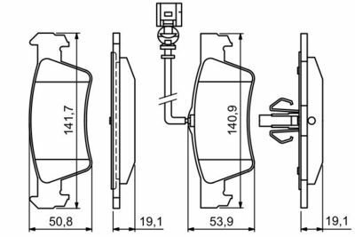 Volkswagen Caravelle T5 1.9TDI 2003-2009 Bosch Arka Balata NETPAR24367