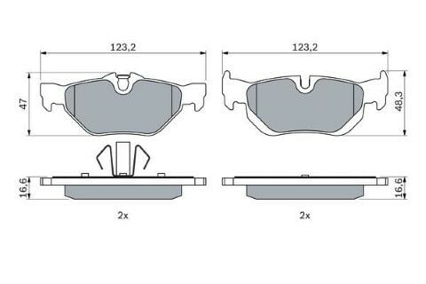 BMW X1 E84 20i xD 2.0 2011-2015 Bosch Arka Balata 23926