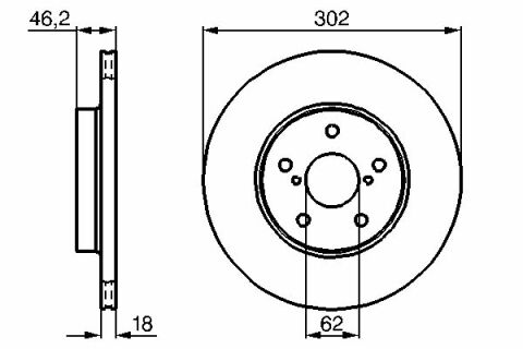 Toyota RAV4 2.0 1994-2000 Bosch Ön Disk 2 Adet