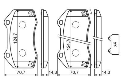 Opel Corsa E 1.4 2014-2018 Bosch Ön Balata NETPAR25528