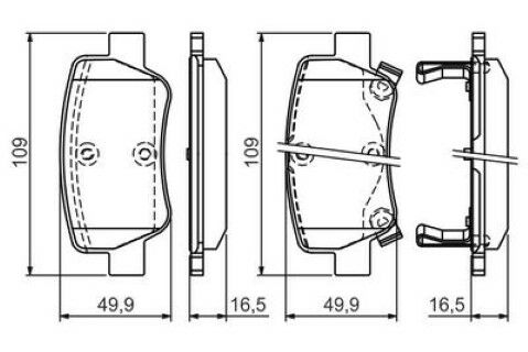 Toyota Avensis 2.0D4D	 2008-2014 Bosch Arka Balata 24885